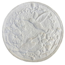 Load image into Gallery viewer, Hummingbird and Flowers Round Stepping Stone Mold, Concrete Cement Mold, Stepping Stones for Garden Walkway, DIY walkway stepping stones, Round Statue for Garden, Round Garden Decor Mold