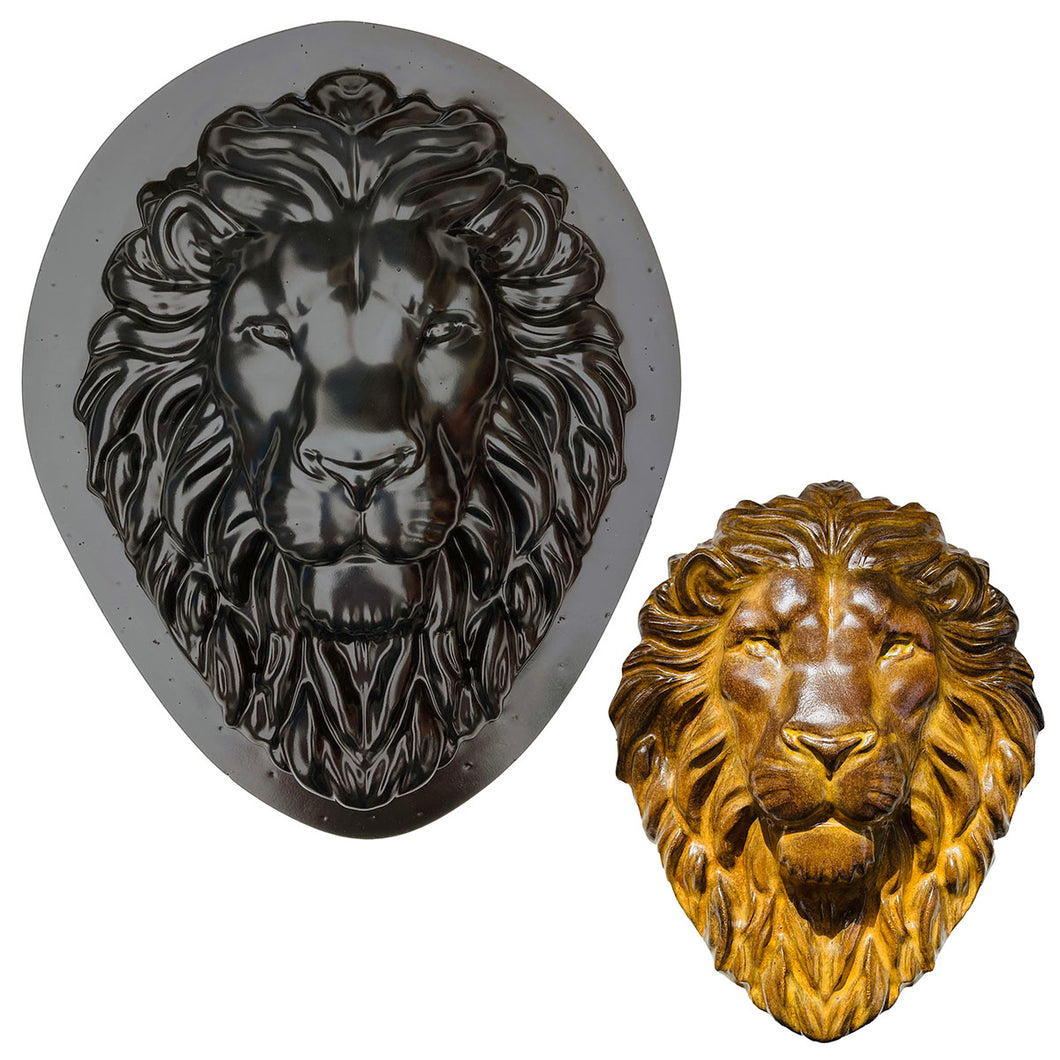 Lion's Head Garden Decor Mold, Concrete Cement Plaque Mold, Lion's Face Form for Garden Figure, DIY Outdoor Décor